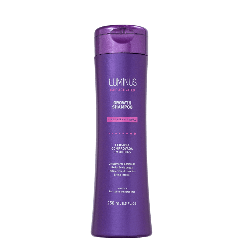 Luminus Activated Growth Cabelo Normal a Oleoso - Shampoo sem Sal 250ml
