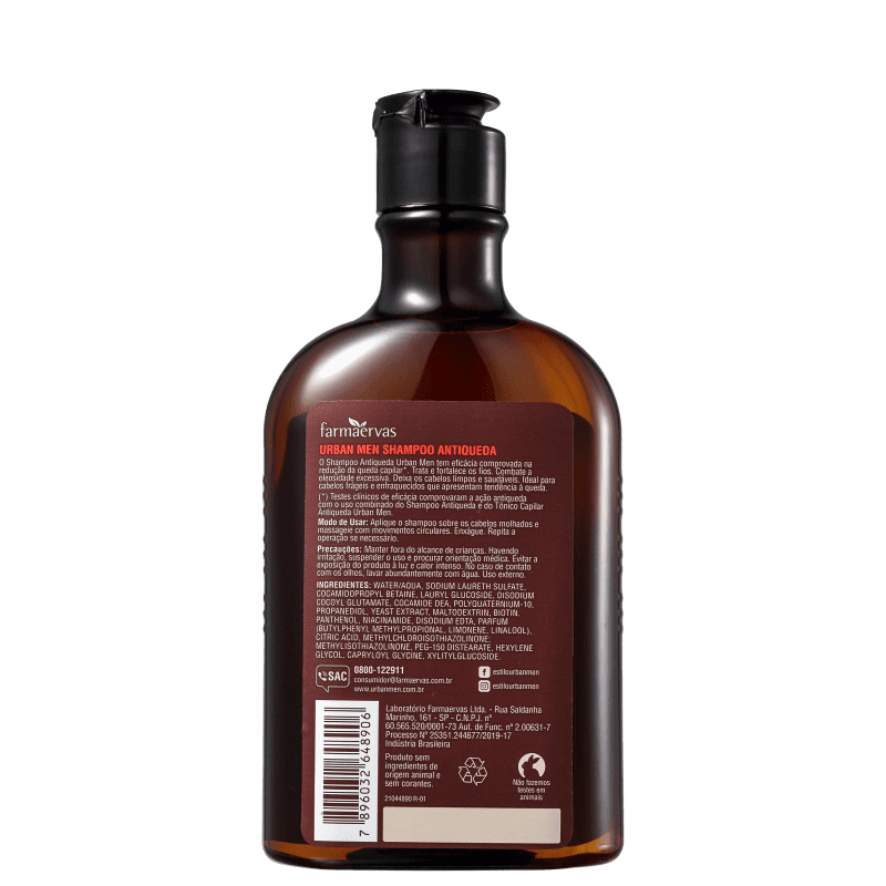 Farmaervas Urban Men - Shampoo Antiqueda 240ml
