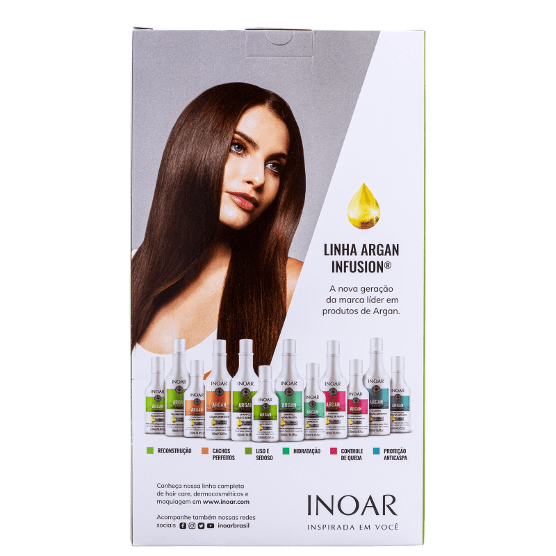 Kit Inoar Argan Infusion Liso e Sedoso (2 Produtos)