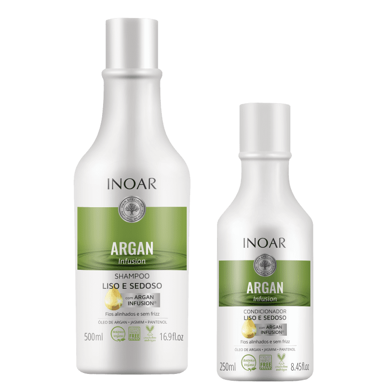 Kit Inoar Argan Infusion Liso e Sedoso (2 Produtos)