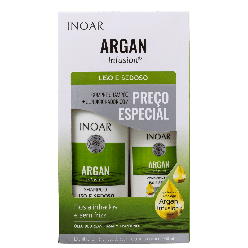 Kit Inoar Argan Infusion Liso e Sedoso (2 Produtos)