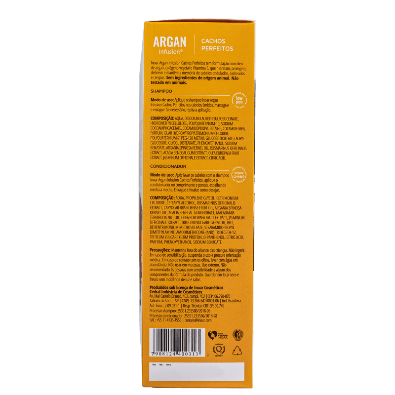 Kit Inoar Argan Infusion Cachos Perfeitos (2 Produtos)