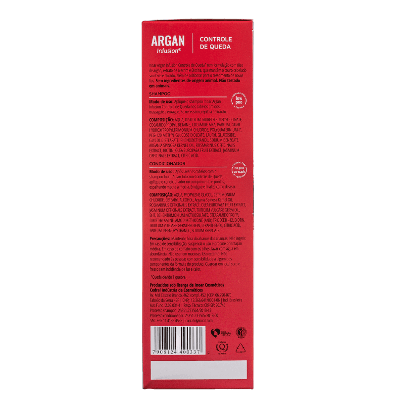 Kit Inoar Argan Infusion Controle de Queda (2 Produtos)