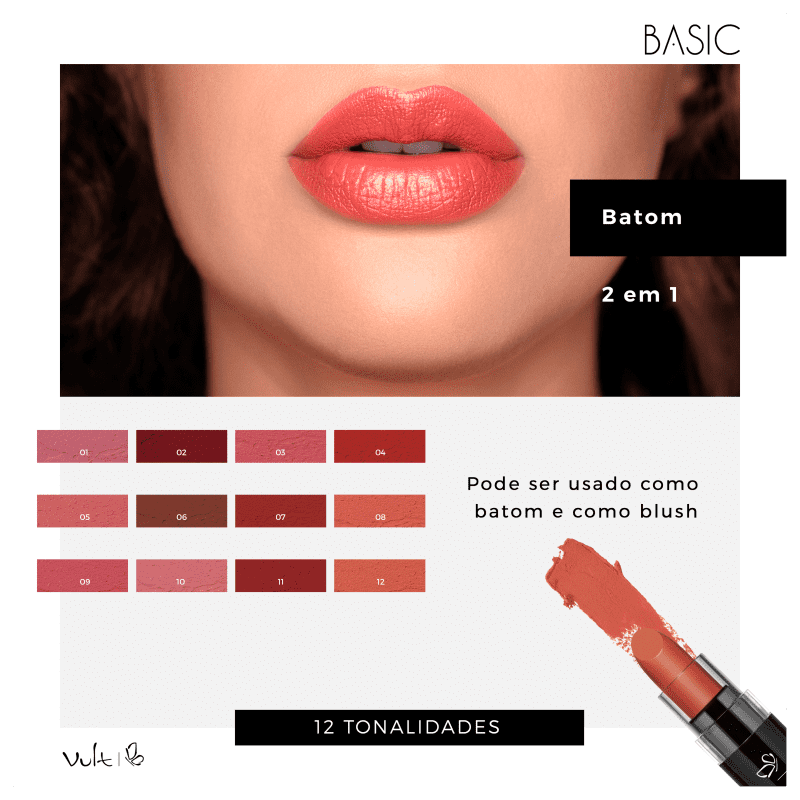 Vult Basic 10 - Batom Cremoso 3,5g