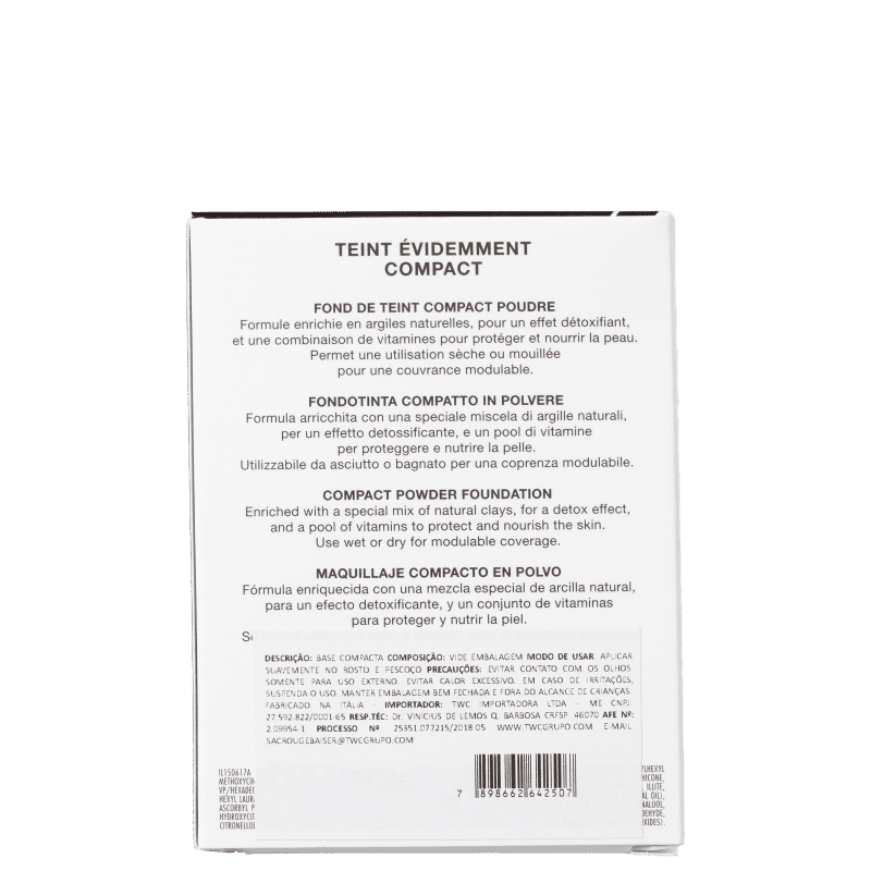 Rouge Baiser Paris Teint Évidemment Compact 01 Ivoire - Base 10g