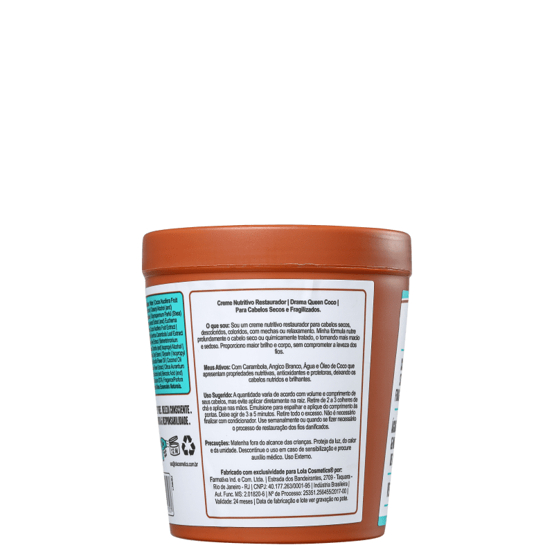 Lola Cosmetics Drama Queen Coco - Máscara de Nutrição 230g