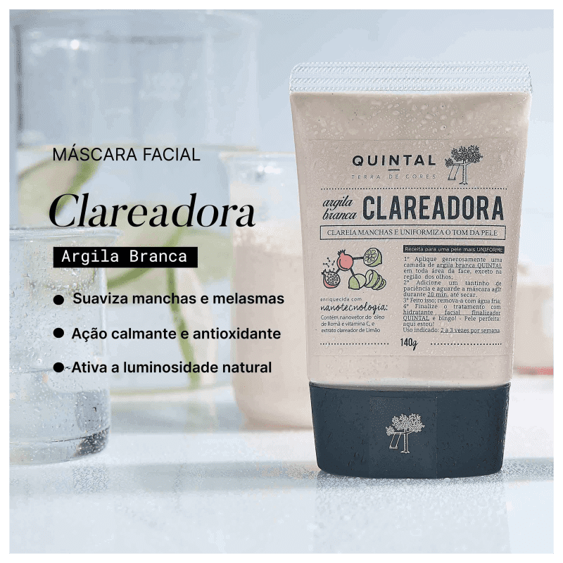 Quintal Argila Branca - Máscara Clareadora 140g