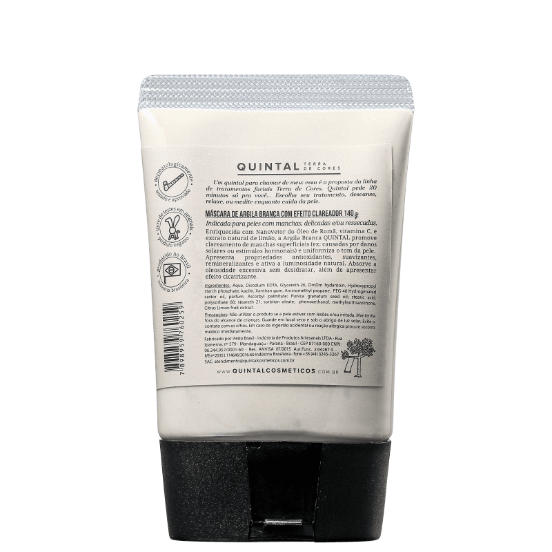Quintal Argila Branca - Máscara Clareadora 140g