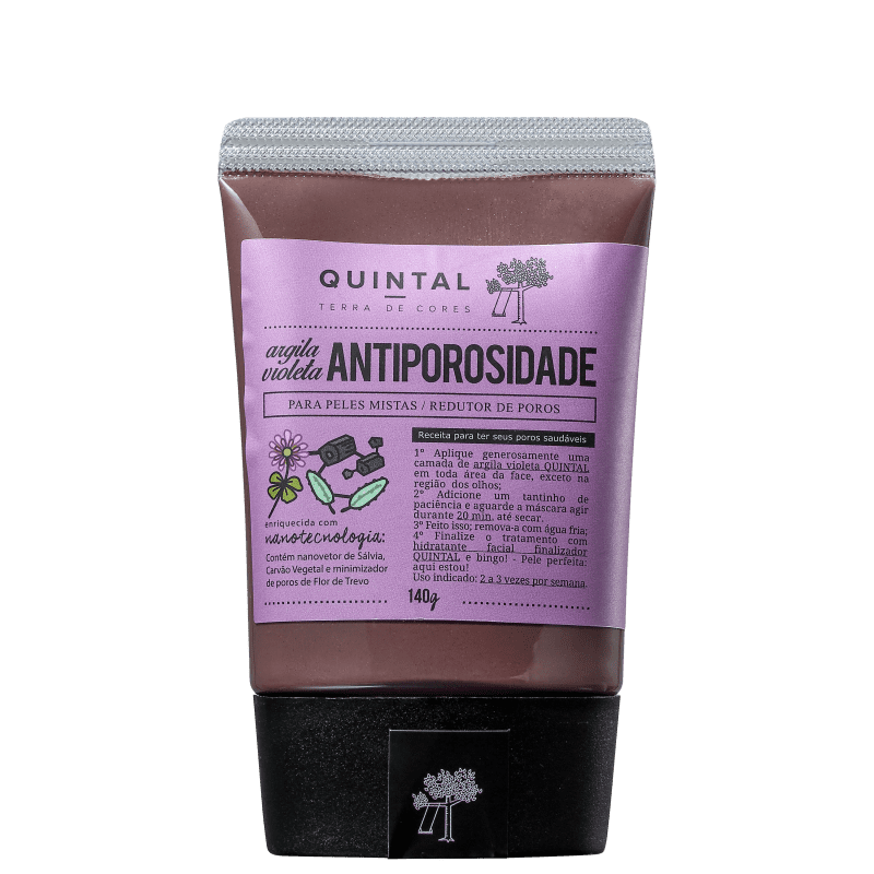 Quintal Argila Violeta Antiporosidade - Máscara Facial 140g