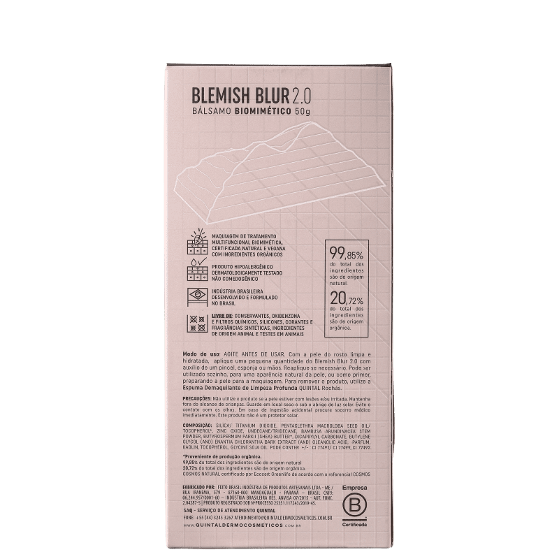 Quintal Blemish Blur Bálsamo Biomimético 1 Q - BB Cream 50g