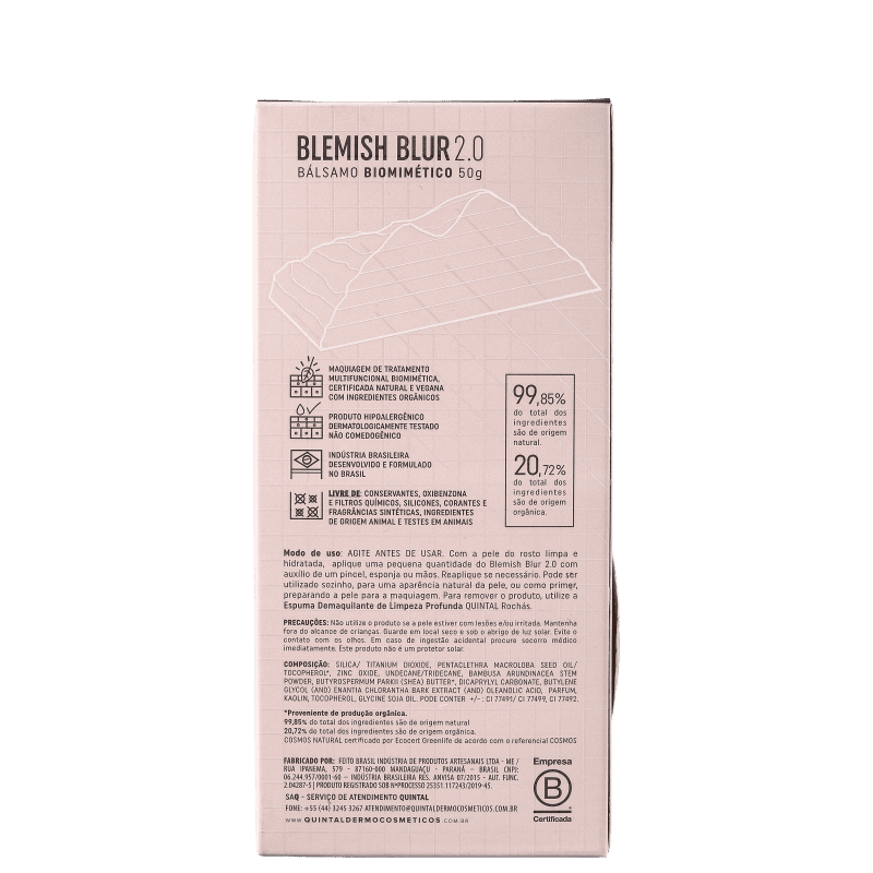 Quintal Blemish Blur Bálsamo Biomimético 6 A - BB Cream 50g