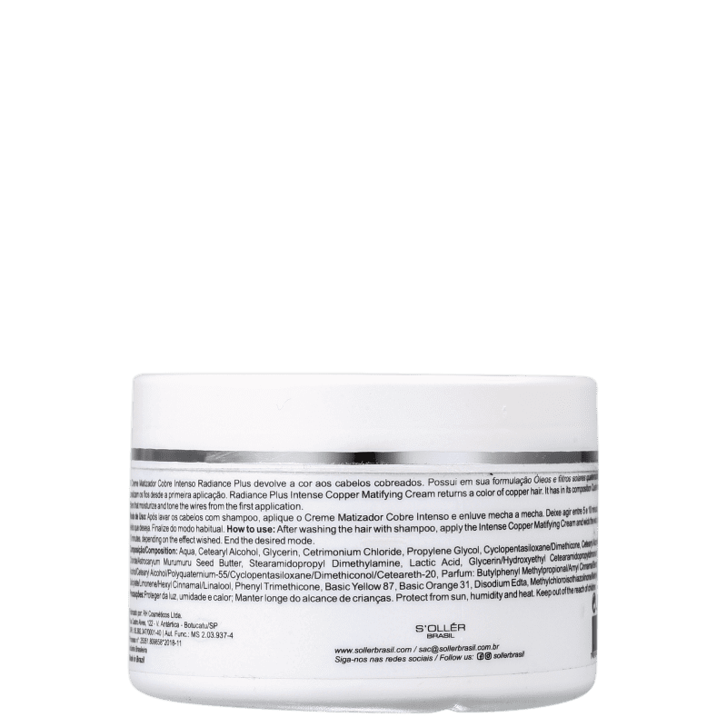 S'ollér Brasil Radiance Plus Cobre Intenso - Máscara Matizadora 250g