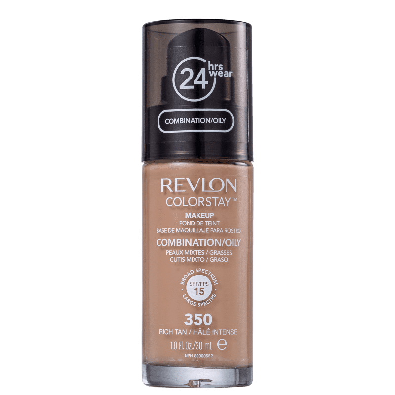 Revlon ColorStay 24 Horas Pele Mista à Oleosa FPS15 350 Rich Tan - Base Líquida 30ml