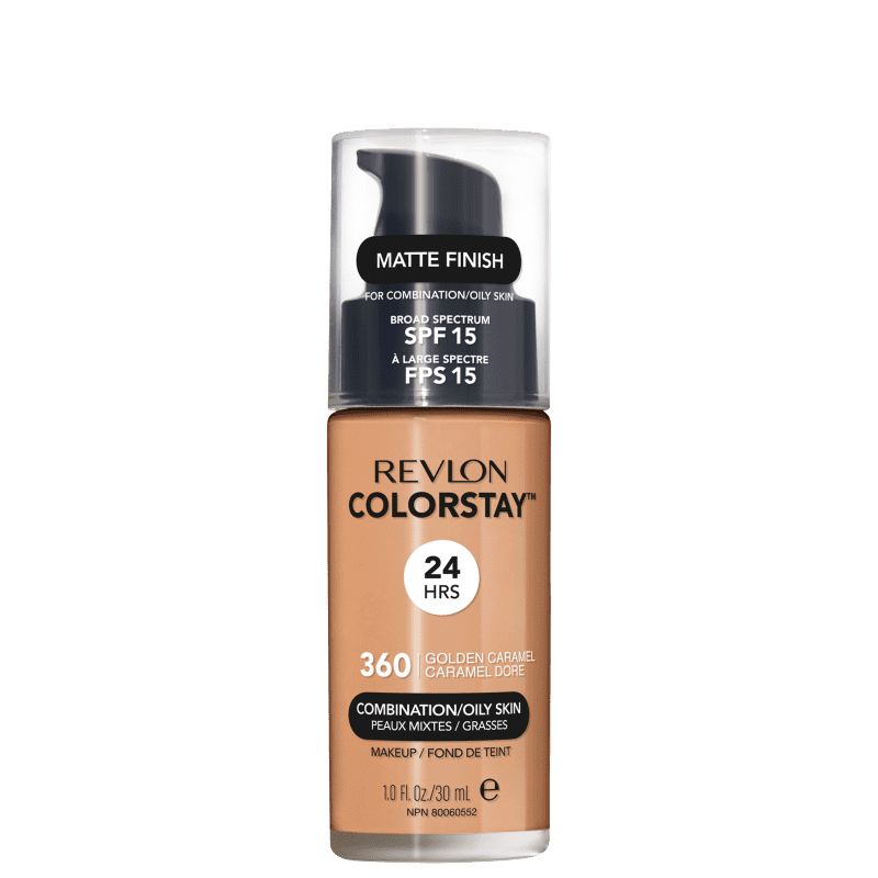 Revlon ColorStay 24 Horas Pele Mista à Oleosa FPS15 360 Golden Caramel - Base Líquida 30ml