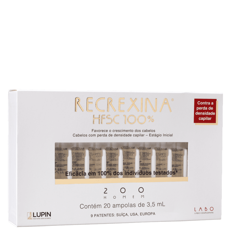 Recrexina HFSC 100% 200 Homem - Ampolas Capilares 20x3,5ml