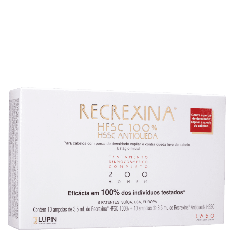 Recrexina HFSC 100% + HSSC 200 Homem - Ampolas Antiqueda 20x3,5ml