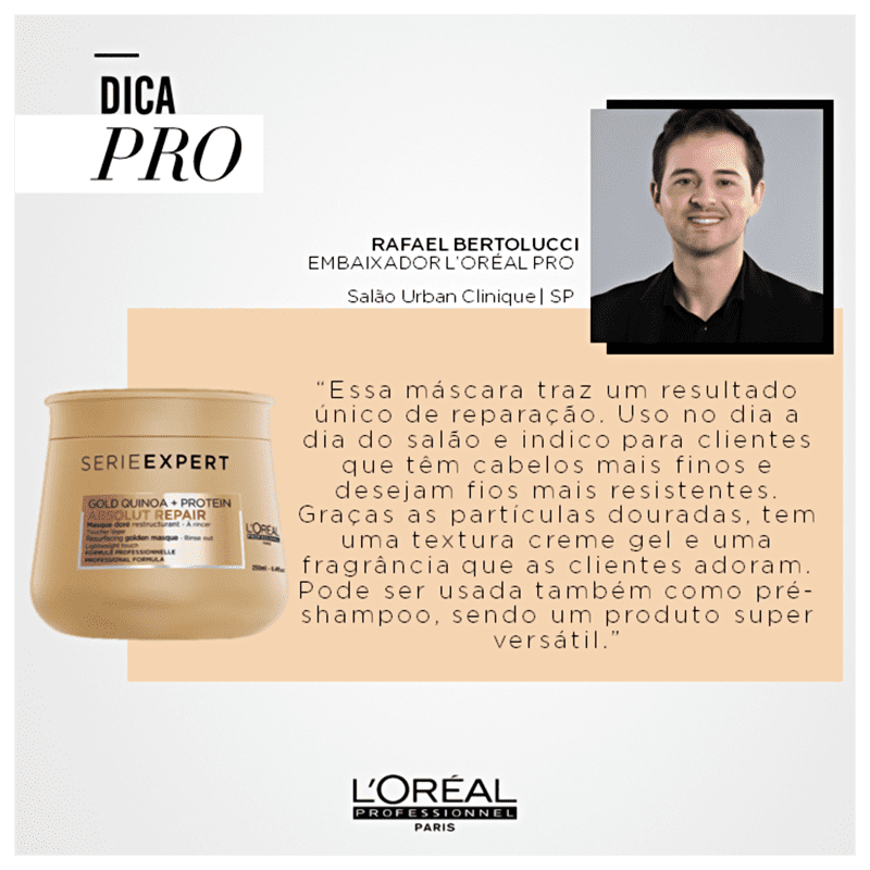 L'Oréal Professionnel Serie Expert Absolut Repair Gold Quinoa + Protein Golden Lightweight - Máscara Capilar 250ml