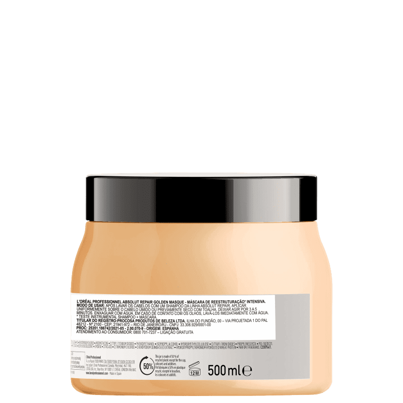 Máscara L'Oreal Absolut Repair Gold Quinoa + Protein Golden Lightweight