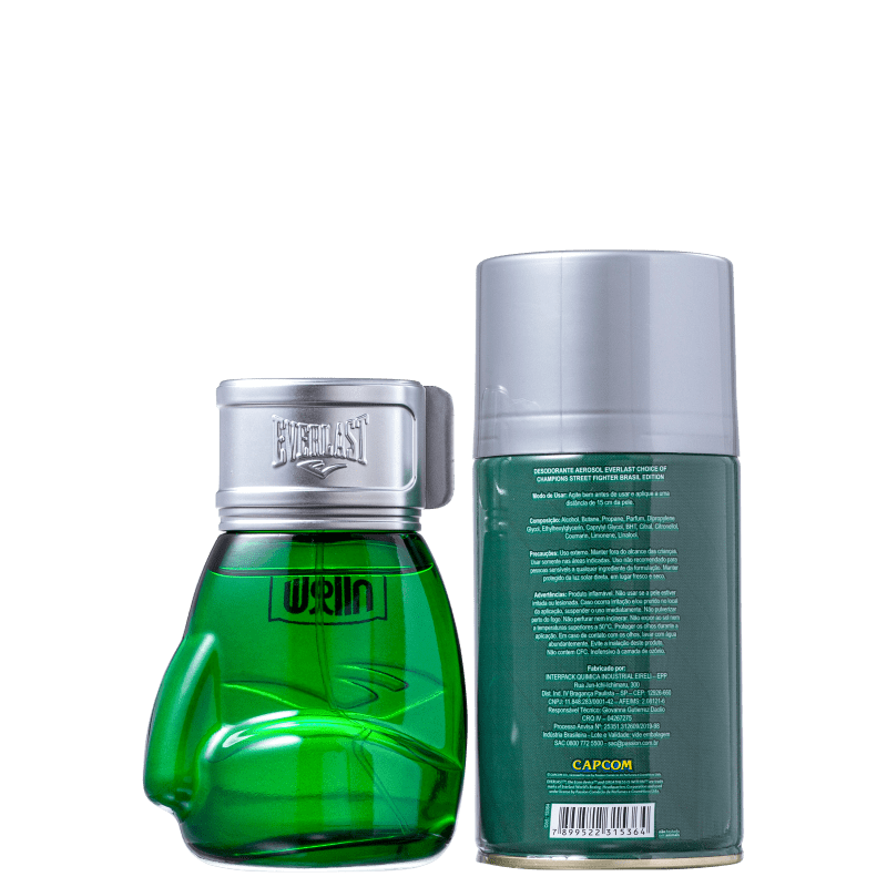 Kit Everlast Choice Of Champions Street Fighter Brasil (Perfume 100 ml +  Desodorante 250 ml)