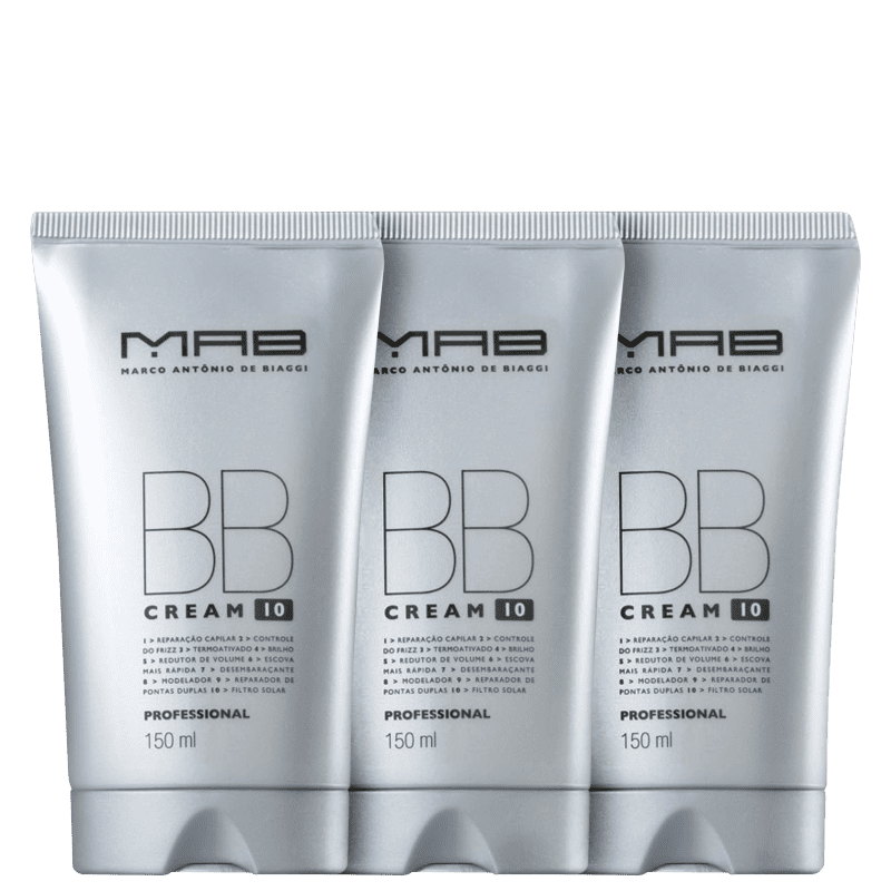 Kit MAB Marco Antônio de Biaggi BB Cream - Leave-in 3x150ml