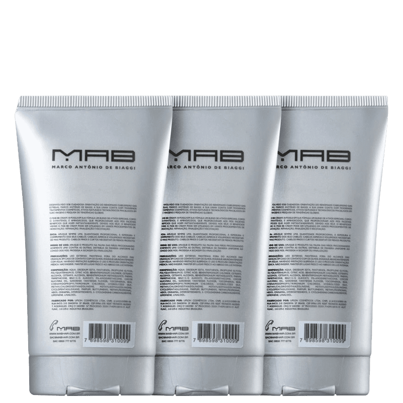 Kit MAB Marco Antônio de Biaggi BB Cream - Leave-in 3x150ml