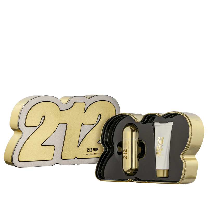 Conjunto 212 Vip Box Carolina Herrera Feminino - Eau de Parfum 80ml + Loção Corporal 100ml
