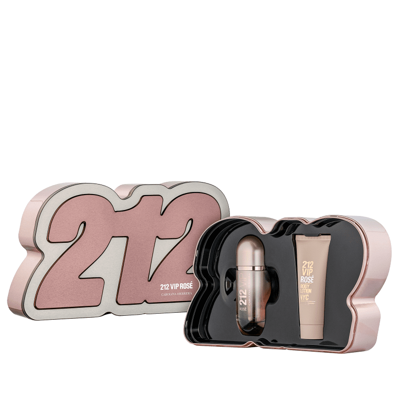 Conjunto 212 VIP Rosé Box Carolina Herrera Feminino - Eau de Parfum 80ml + Loção Corporal 100ml