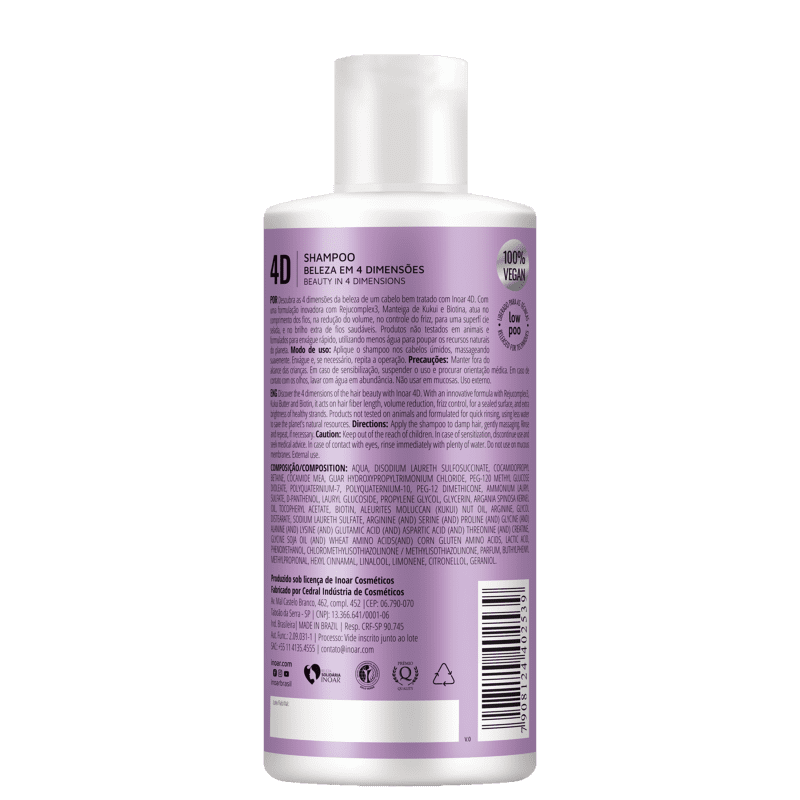 Inoar 4D - Shampoo 400ml