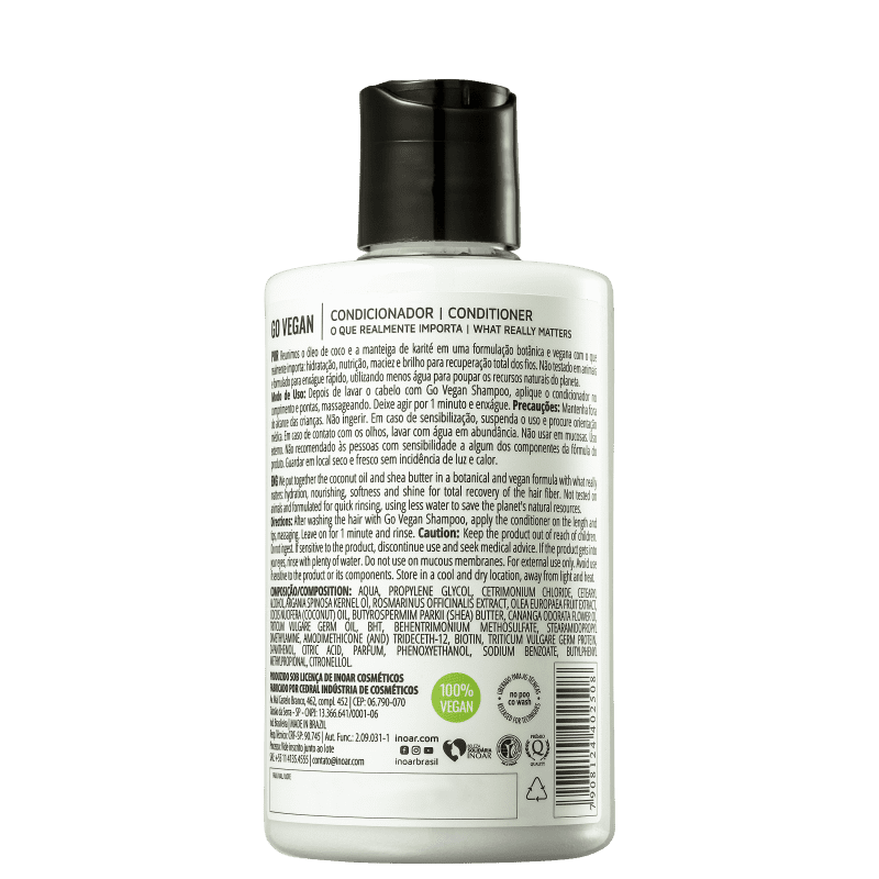 Inoar Go Vegan Hidratação e Nutrição - Condicionador 300ml