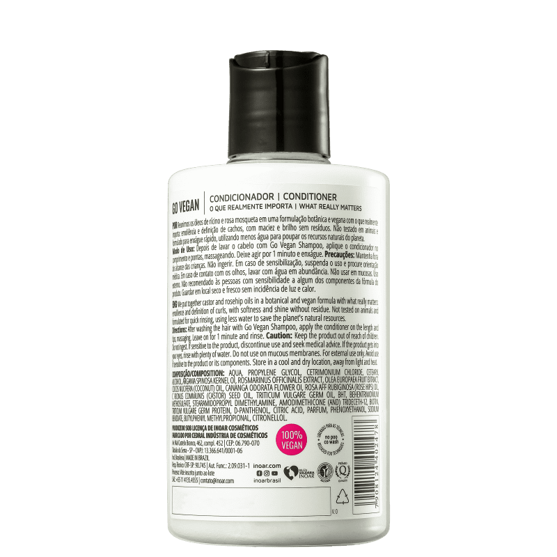 Inoar Go Vegan Cachos - Condicionador 300ml