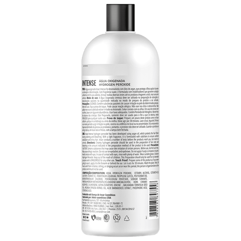 Inoar Intense - Água Oxigenada 40 volumes 900ml