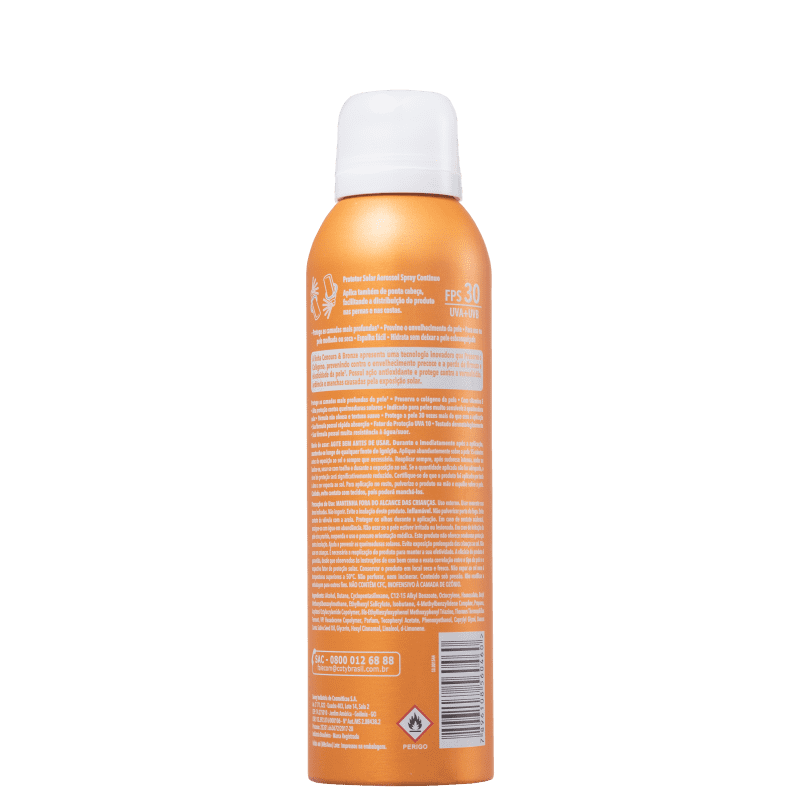 Cenoura & Bronze Aerossol FPS 30 - Protetor Solar em Spray 200ml