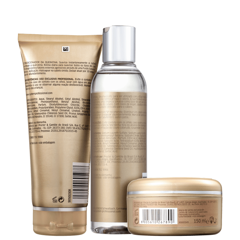Kit SP System Professional Luxe Oil Keratin Restore Trio (3 Produtos)