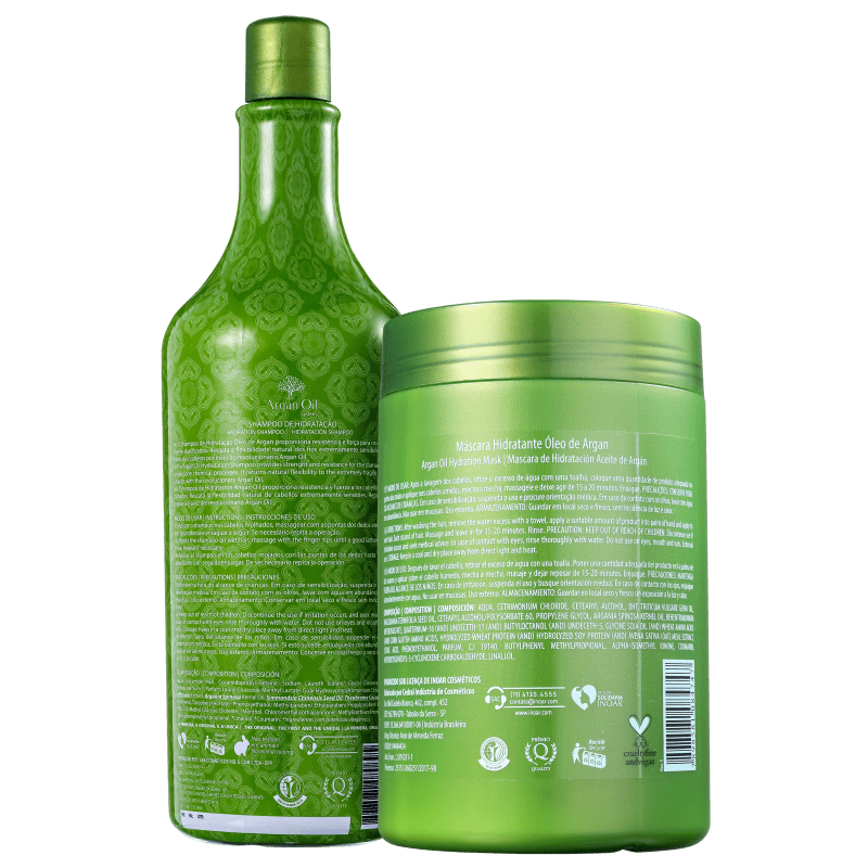 Kit Inoar Argan Oil System Treatment Salon (2 Produtos)