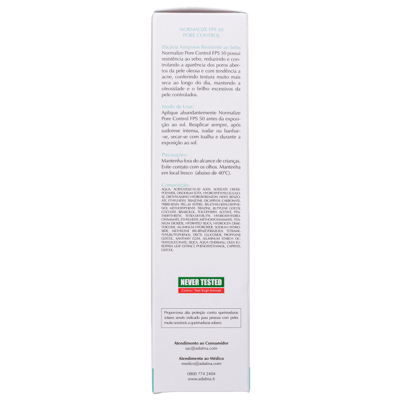 Ada Tina Normalize Solar Pore Control FPS 50 - Protetor Solar 40ml