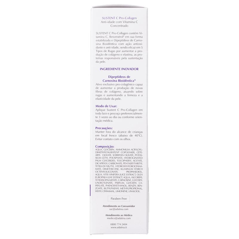 Ada Tina Sustent C Pro Collagen - Anti-Idade 30ml