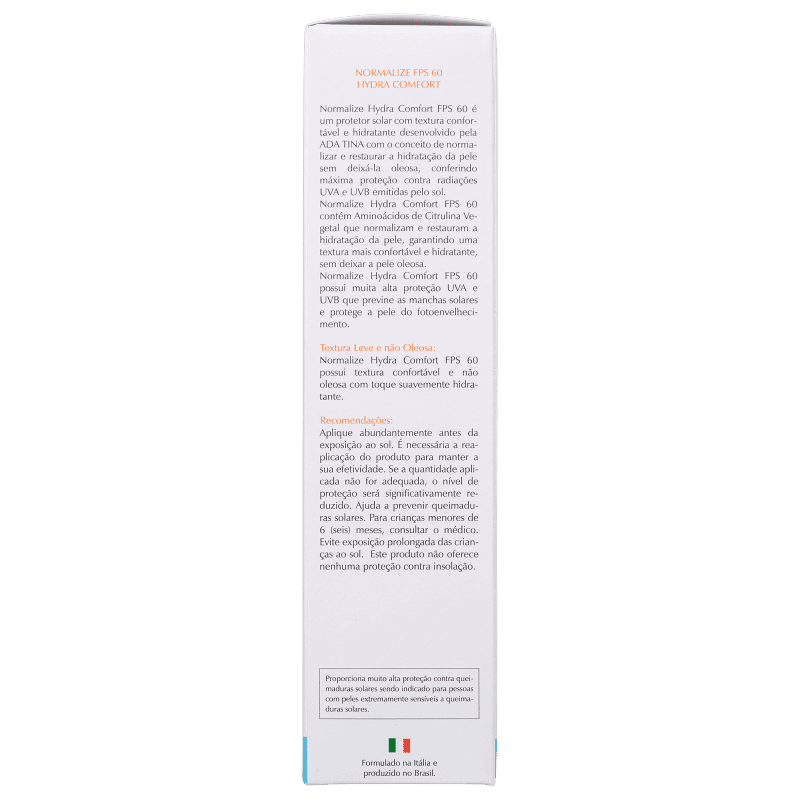 Ada Tina Normalize Solar Hydra Comfort FPS 60 - Protetor Solar 40ml