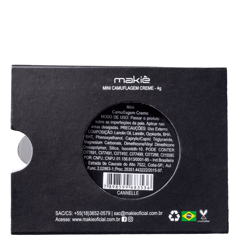 Makiê Mini Camuflagem Creme Cannelle - Corretivo 4g