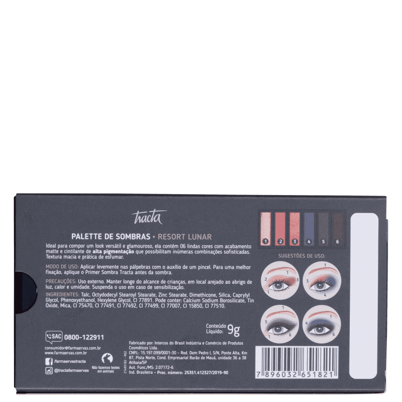 Tracta Resort Lunar - Paleta de Sombras 9g