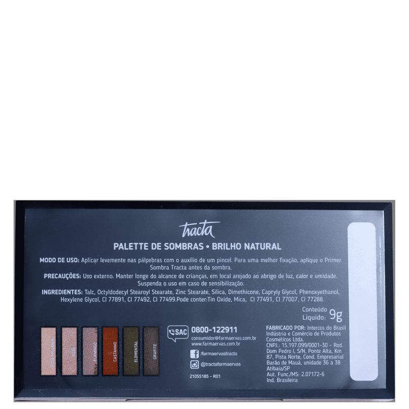 Tracta Brilho Natural - Paleta de Sombras 9g