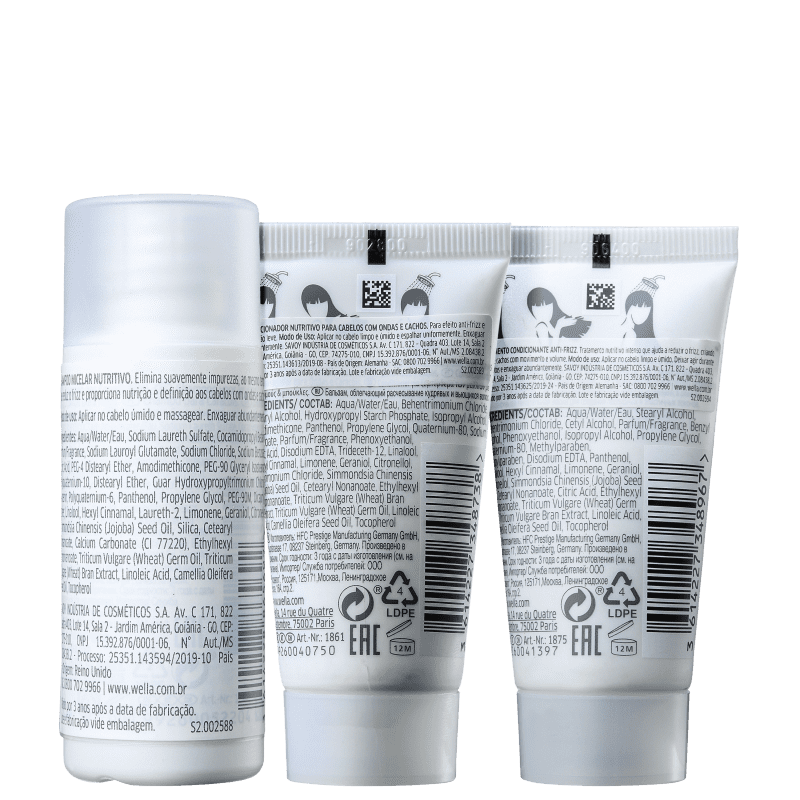 Kit Wella Professionals Nutricurls Travel Size Trio (3 Produtos)