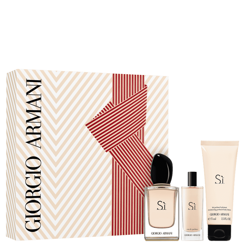 Conjunto Giorgio Armani Sì - Eau de Parfum 50ml + Travel Size 15ml + Loção Corporal 75ml