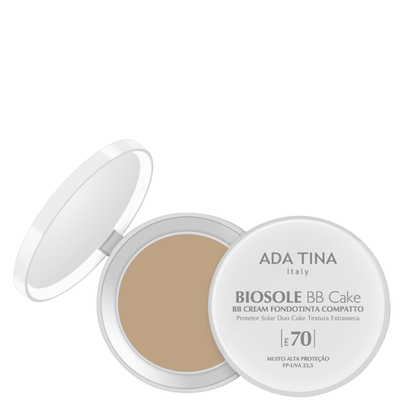 Ada Tina Biosole BB Cake FPS70 Vaniglia - Protetor Solar Facial com Cor 10g