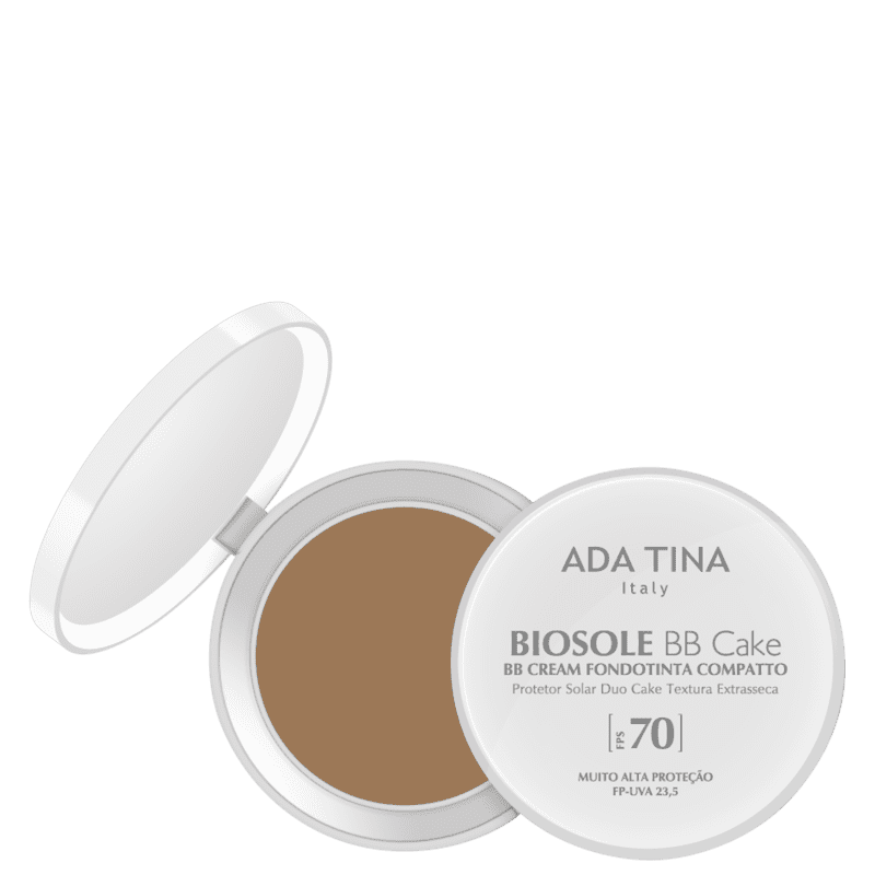 Ada Tina Biosole BB Cake FPS70 Noce - Protetor Solar Facial com Cor 10g