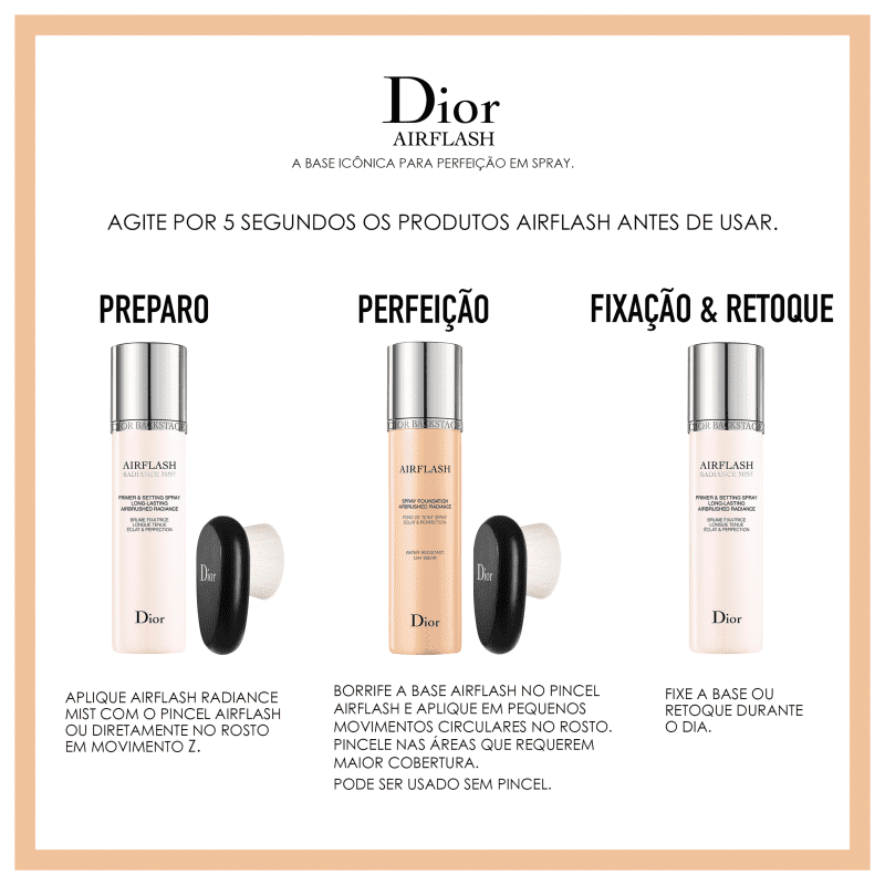 Dior Backstage Airflash 400 Honey Beige - Base em Spray 70ml