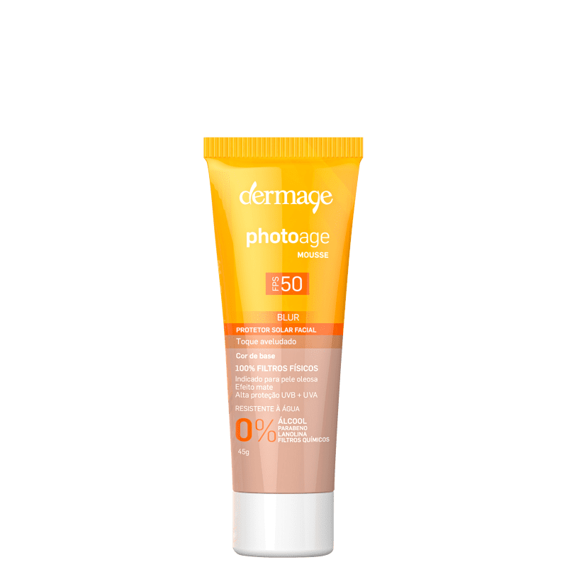 Dermage Photoage Mousse Claro FPS 50 - Protetor Solar Facial 45g