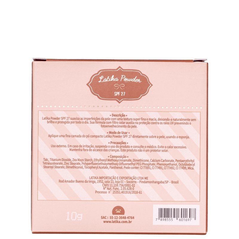 Latika SPF 27 Bege Escuro - Pó Natural 10g