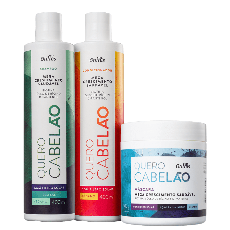 Kit Griffus Quero Cabelão Intense (3 Produtos)