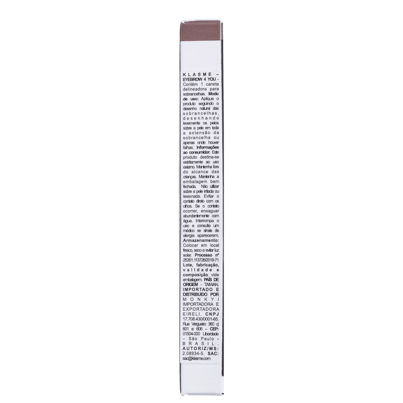 Caneta Delineadora Klasme Eyebrow 4 You 03 Castanho Escuro 1,2g