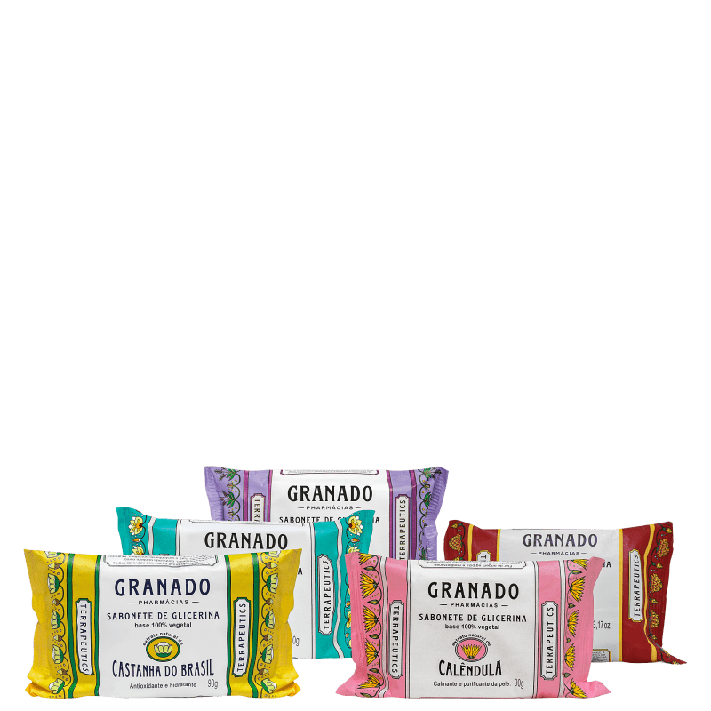 Kit Granado Terrapeutics Variados - Sabonete em Barra 5x90g